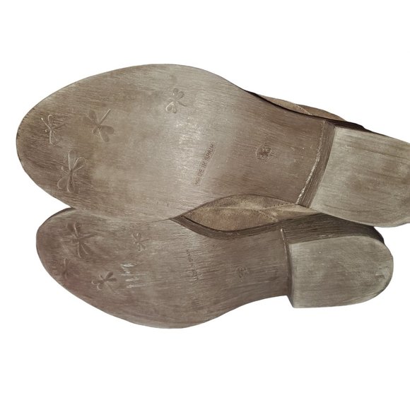 Eric Michael Tatiana Brown Metallic Suede Bootie Size 6/36 - Picture 8 of 10